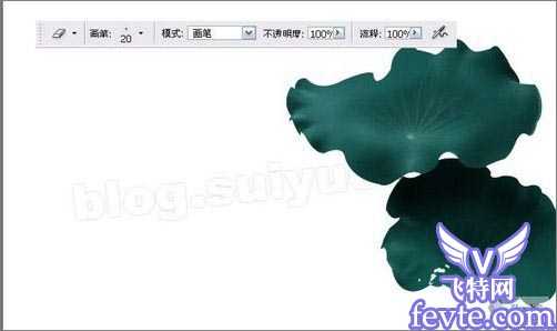 ‘Photoshop鼠绘教程：绘制一副水墨映日荷花图‘