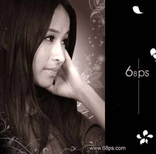 Photoshop处理美女照片为优雅签名特效_脚本之家jb51.net转载