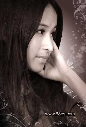 Photoshop处理美女照片为优雅签名特效_脚本之家jb51.net转载