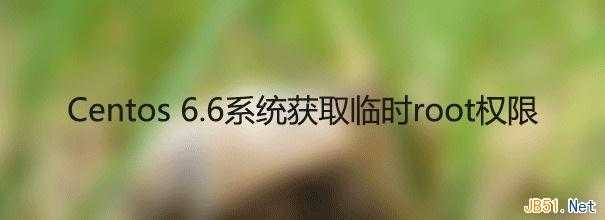 Centos 6.6系统获取临时root权限