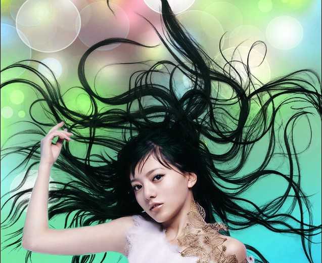 ‘photoshop利用抽出滤镜抠出背景单色发丝较多的人物图片‘