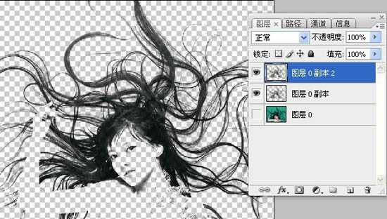 ‘photoshop利用抽出滤镜抠出背景单色发丝较多的人物图片‘
