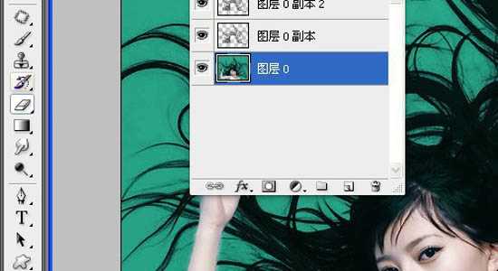 ‘photoshop利用抽出滤镜抠出背景单色发丝较多的人物图片‘