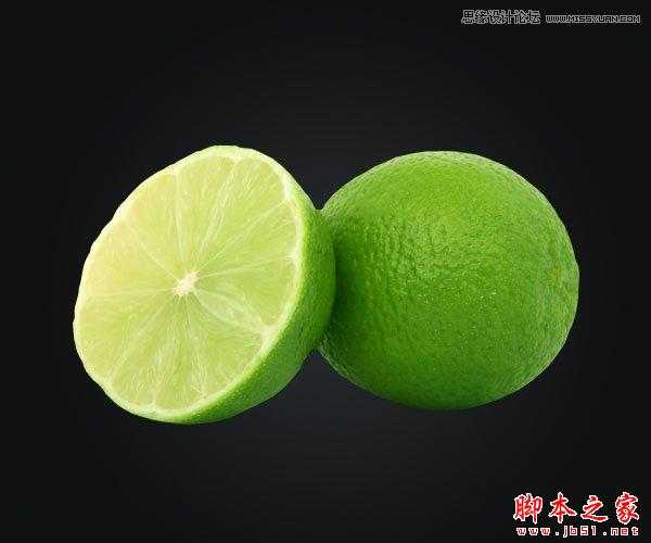 ‘Photoshop设计制作逼真的黄绿色柠檬‘