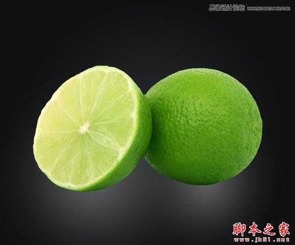 ‘Photoshop设计制作逼真的黄绿色柠檬‘