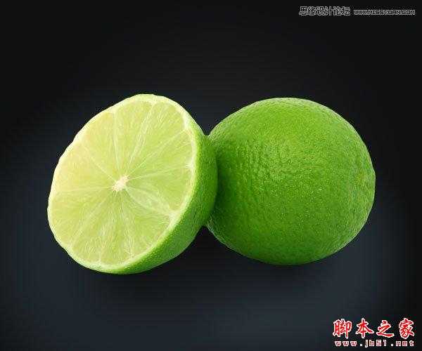 ‘Photoshop设计制作逼真的黄绿色柠檬‘