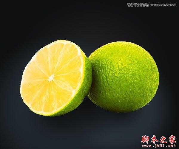 ‘Photoshop设计制作逼真的黄绿色柠檬‘