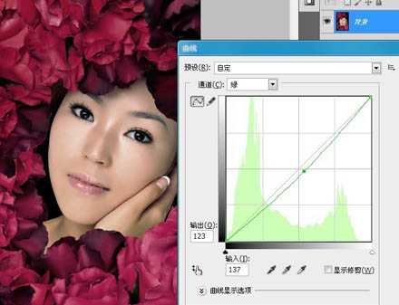‘Photoshop将偏色人物图片调成古典暗红质感色‘