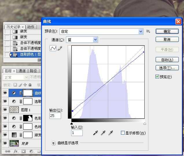 ‘Photoshop将坐在河边的美女图片调制出复古的淡黄效果‘