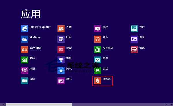  Win8系统打开阅读器应用的方法