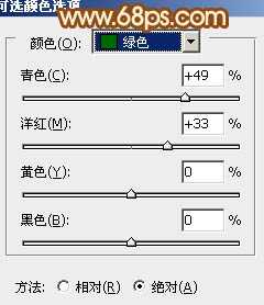 ‘Photoshop为蹲在草地看花的美女图片增加上柔和的黄褐阳光色效果‘