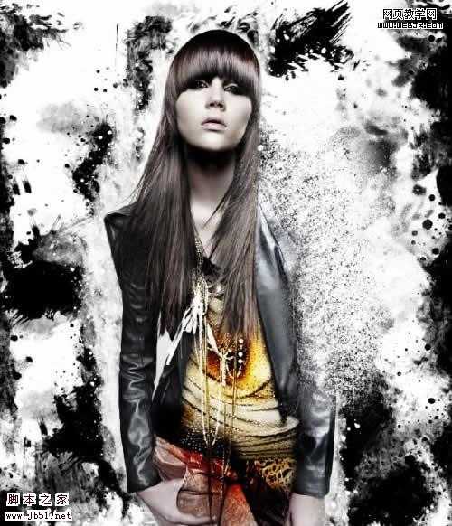 photoshop 颓废风格的人物插画效果
