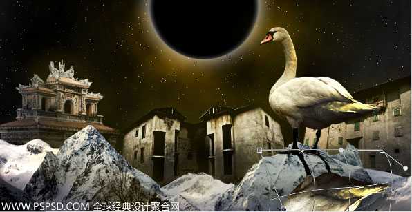 ‘Photoshop合成诗意梦幻的月全食效果图‘