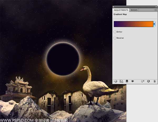 ‘Photoshop合成诗意梦幻的月全食效果图‘