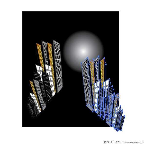 Illustrator教程：绘制中目中的高楼大厦,破洛洛