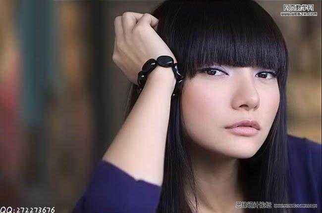‘PS调色实例教程：将美女模特调制出中性色调的方法‘