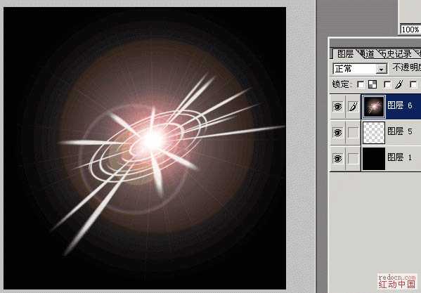 ‘Photoshop滤镜制作绚丽的圆环光束‘