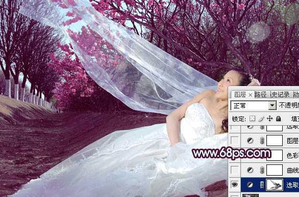 ‘Photoshop制作柔美的暗调紫色婚片‘