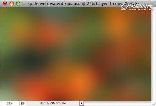‘Photoshop打造挂满露珠的蜘蛛网‘