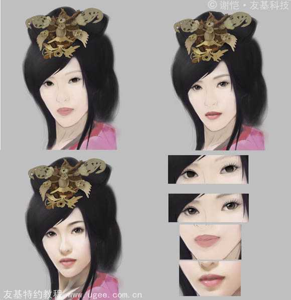 ‘photoshop鼠绘华丽的古典美女插画‘