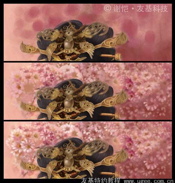 ‘photoshop鼠绘华丽的古典美女插画‘