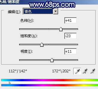 ‘Photoshop将外景婚片调成梦幻的青蓝色‘