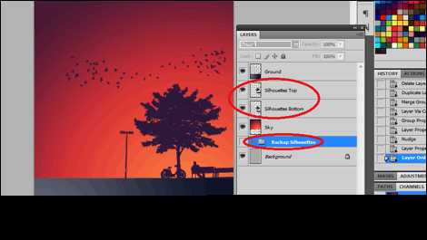 ‘在PS中设计一张充满怀旧和复古风格的剪影海报‘