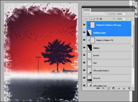 ‘在PS中设计一张充满怀旧和复古风格的剪影海报‘