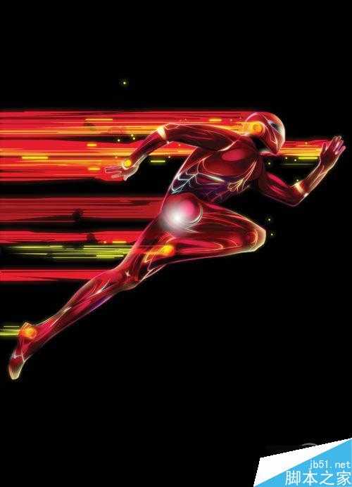 翻译教程:PS制作超级英雄闪电飞奔场景 技术分享