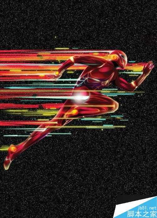 翻译教程:PS制作超级英雄闪电飞奔场景 技术分享