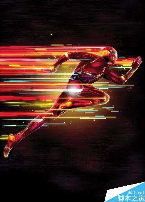 翻译教程:PS制作超级英雄闪电飞奔场景 技术分享