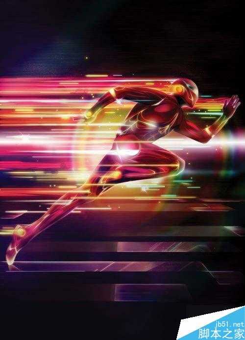翻译教程:PS制作超级英雄闪电飞奔场景 技术分享