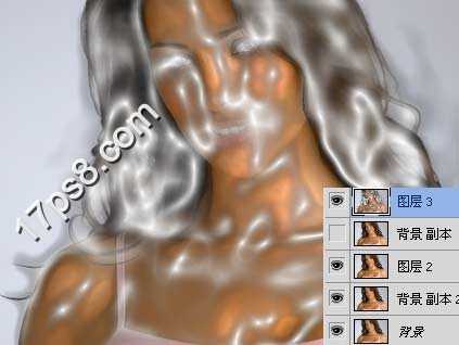 ‘photoshop将把美女图片打造出高光皮肤效果‘
