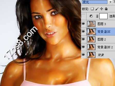 ‘photoshop将把美女图片打造出高光皮肤效果‘