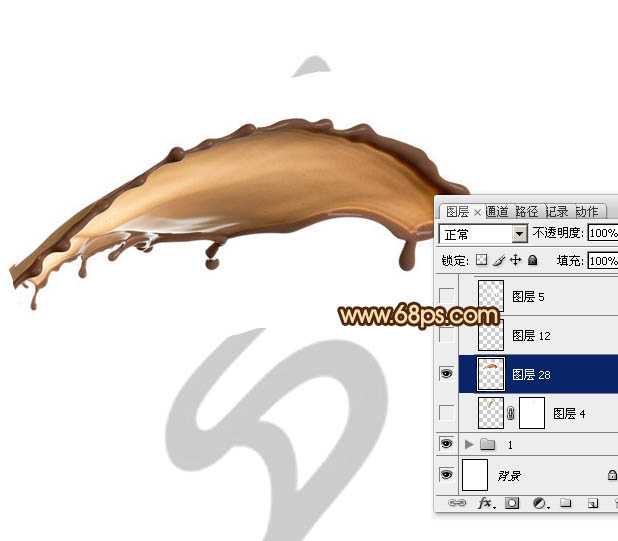 ‘Photoshop设计制作浓情动感的七夕巧克力喷溅字‘
