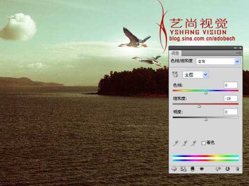 ‘Photoshop调出风景照片经典暗调青红色‘