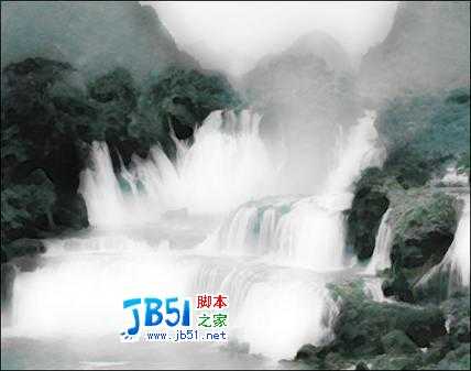 天极设计在线_Photoshop将照片处理为泼墨风景画