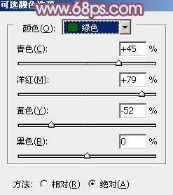 ‘Photoshop为草原人物调制出淡雅的秋季青黄色‘