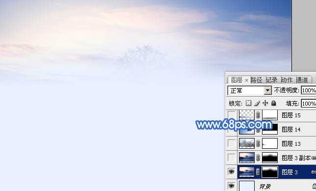 ‘Photoshop将婚片打造出唯美的梦幻冬季雪景效果‘