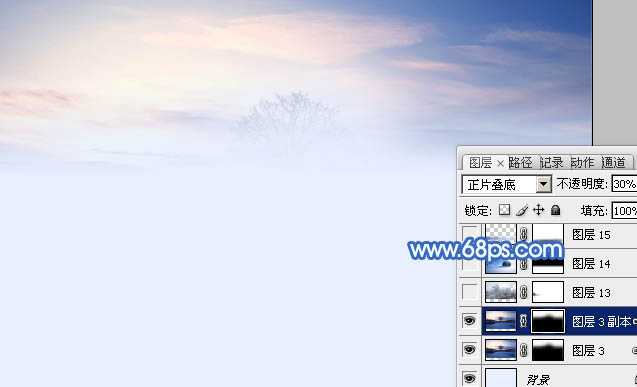 ‘Photoshop将婚片打造出唯美的梦幻冬季雪景效果‘