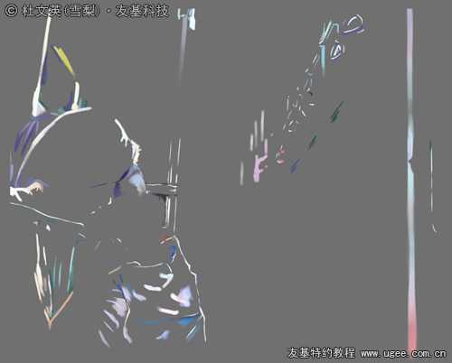 ‘photoshop鼠绘出地铁里烂漫邂逅的漫画人物教程‘