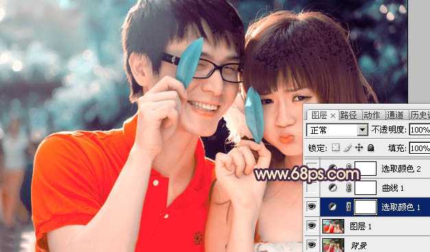 ‘photoshop在Lab模式下快速打造鲜艳的橙红色人物图片‘