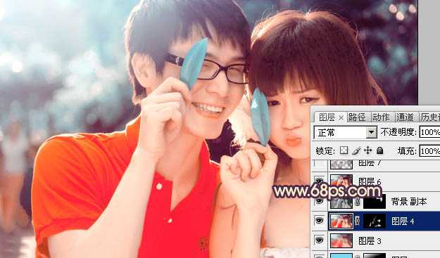 ‘photoshop在Lab模式下快速打造鲜艳的橙红色人物图片‘