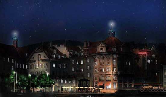 ‘Photoshop将城市建筑照片转为夜景效果‘