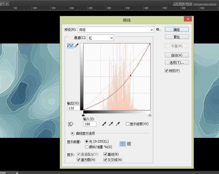 ‘Photoshop快速制作B格高等线背景效果图‘
