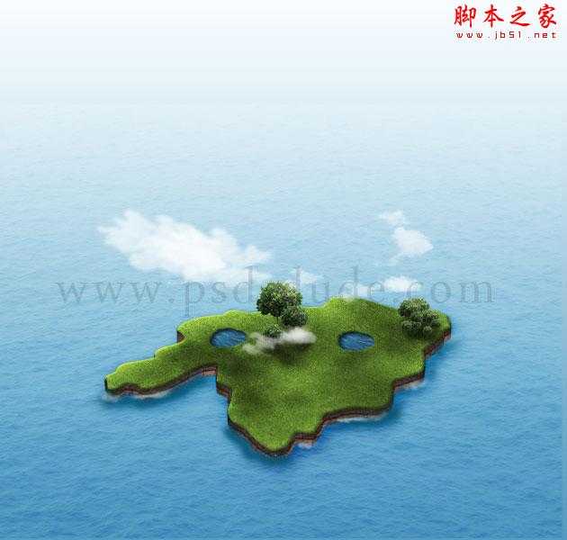 PS创建逼真的微缩世界 飞特网 PS鼠绘教程island-photoshop 技术分享