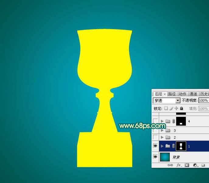 ‘Photoshop制作逼真华丽的金色奖杯‘