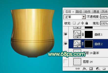 ‘Photoshop制作逼真华丽的金色奖杯‘