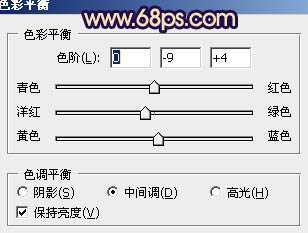 ‘Photoshop将窗户上女孩图片调制出柔美的橙蓝色‘