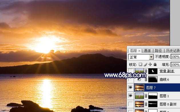 ‘Photoshop将草原人物图片增加大气的霞光效果‘